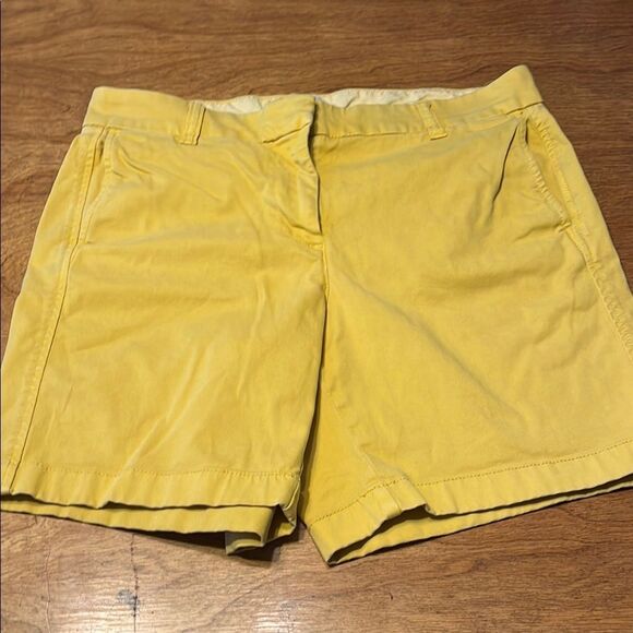 J. Crew Yellow Bermuda Shorts Casual Cotton Blend - Picture 1 of 9